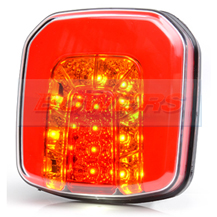 WAS W145 12v/24v Universal Square Neon LED Rear Combination Tail Light Lamp With Number Plate Light